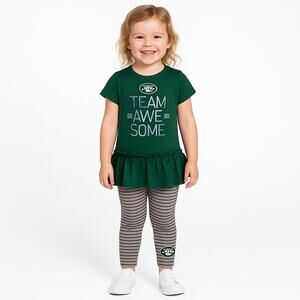 NWT New York Jets Girls’ 2-Piece Outfit – Size Small (4)